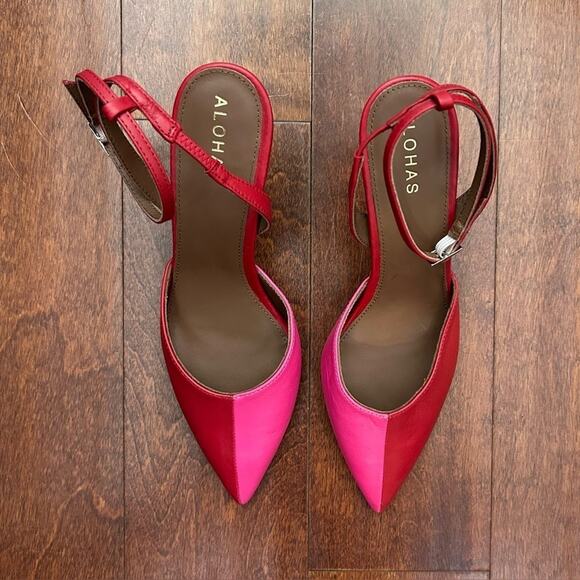 Alohas Cinderella Lipstick Red Magenta, Size 8/8.5 (39) - Picture 7 of 16